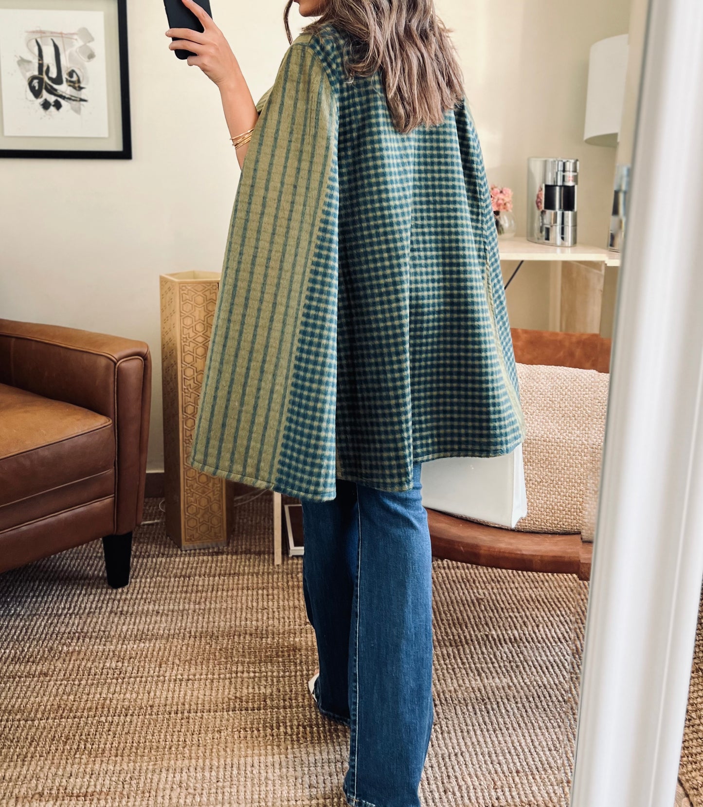 Sage Wool Cape