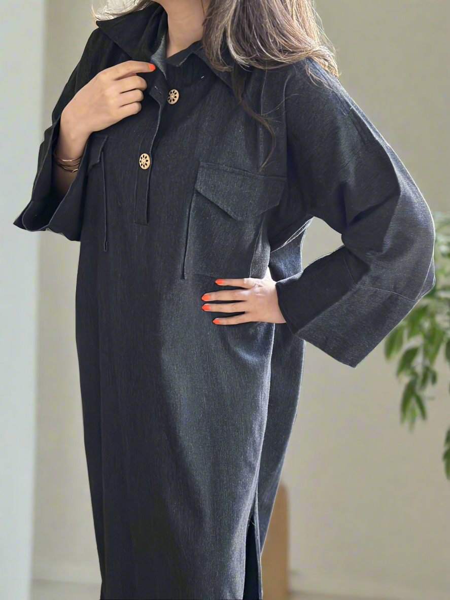 Cargo Denim Dress فستان دينم كارقو